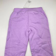 Load image into Gallery viewer, Girls Favourites, purple fleece lined track pants, Inside leg: 41cm, NEW, size 4,  