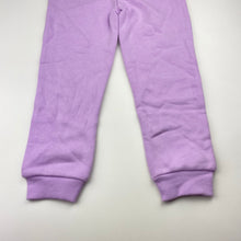 Load image into Gallery viewer, Girls Favourites, purple fleece lined track pants, Inside leg: 41cm, NEW, size 4,  