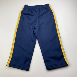 unisex Minions, navy fleece lined track pants, Inside leg: 29.5cm, EUC, size 2,  