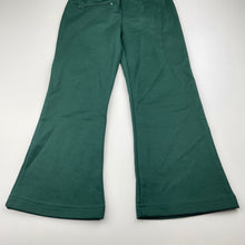 Load image into Gallery viewer, Girls PSW, green school bootleg pants, elasticated, Inside leg: 45cm, NEW, size 4,  
