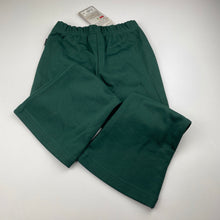 Load image into Gallery viewer, Girls PSW, green school bootleg pants, elasticated, Inside leg: 45cm, NEW, size 4,  