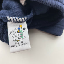 Load image into Gallery viewer, Boys Its Jumbo Time, navy fleece lined track pants, Inside leg: 50cm, NEW, size 8,  