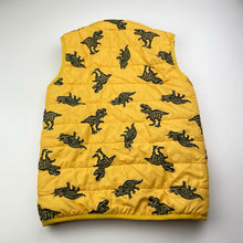 Load image into Gallery viewer, Boys Tilt, yellow puffer vest, dinosaurs, GUC, size 6,  