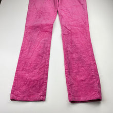 Load image into Gallery viewer, Girls Pumpkin Patch, pink stretch corduroy pants, adjustable, Inside leg: 71cm, FUC, size 12,  