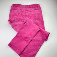 Load image into Gallery viewer, Girls Pumpkin Patch, pink stretch corduroy pants, adjustable, Inside leg: 71cm, FUC, size 12,  