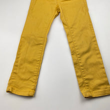 Load image into Gallery viewer, Girls WE Fashion, yellow stretch denim pants, adjustable, Inside leg: 42cm, FUC, size 4,  