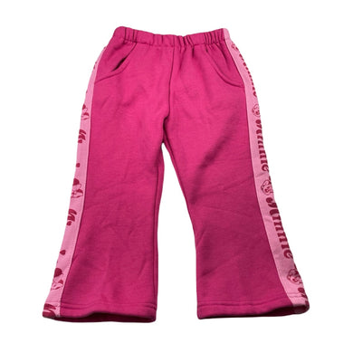 Girls Minnie, fleece lined track pants, elasticated, Inside leg: 31cm, EUC, size 2,  