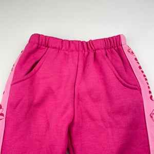 Girls Minnie, fleece lined track pants, elasticated, Inside leg: 31cm, EUC, size 2,  