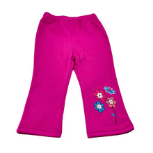 Load image into Gallery viewer, Girls pink, fleece lined pants, elasticated, Inside leg: 28.5cm, EUC, size 2,  
