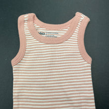 Load image into Gallery viewer, Girls Anko, pink stripe organic cotton singlet top, EUC, size 0000,  