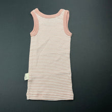 Load image into Gallery viewer, Girls Anko, pink stripe organic cotton singlet top, EUC, size 0000,  