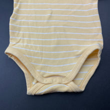 Load image into Gallery viewer, unisex Anko, yellow cotton bodysuit / romper, GUC, size 00,  