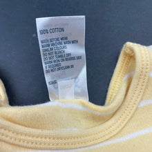 Load image into Gallery viewer, unisex Anko, yellow cotton bodysuit / romper, GUC, size 00,  