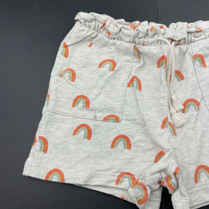 Girls Target, grey cotton shorts, elaticated, FUC, size 7,  