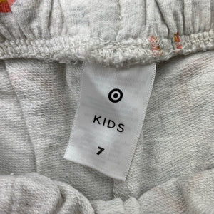 Girls Target, grey cotton shorts, elaticated, FUC, size 7,  