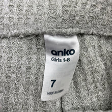 Load image into Gallery viewer, Girls Anko, grey lightweight pants, elasticated, Inside leg: 43cm, GUC, size 7,  