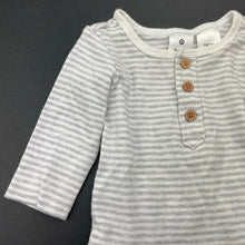 Load image into Gallery viewer, Boys Target, striped cotton henley bodysuit / romper, FUC, size 000,  