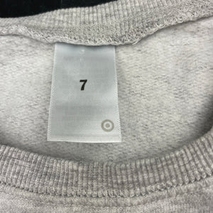 Girls Target, grey fleece lined sweater / jumper, GUC, size 7,  