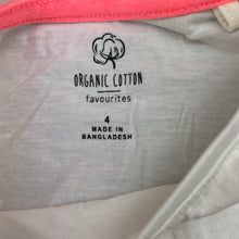 Load image into Gallery viewer, Girls Favourites, organic cotton long sleeve t-shirt / top, EUC, size 4,  