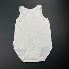 Load image into Gallery viewer, unisex Bonds, white stretchy singletsuit / romper, FUC, size 00,  