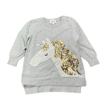 Load image into Gallery viewer, Girls Seed, cotton sweater / jumper, sequin unicorn, EUC, size 2,  