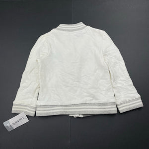 unisex Carters, lightly quilted varsity style sweater, NEW, size 2,  