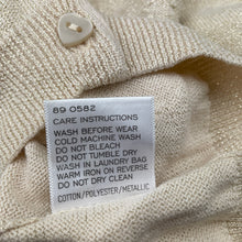 Load image into Gallery viewer, Girls Emerson, metallic gold lightweight knit cardigan, EUC, size 2,  