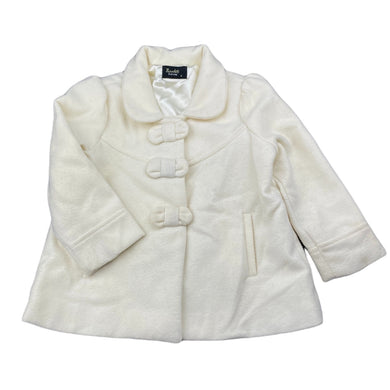 Girls Bardot Junior, cream wool blend jacket / coat, FUC, size 2,  