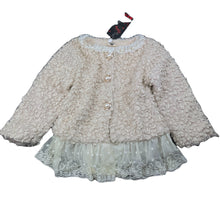 Load image into Gallery viewer, Girls Qi Bei Er, fleece lined boucle jacket, armpit to armpit: 29cm, shoulder to cuff: 31cm, NEW, size 2,  