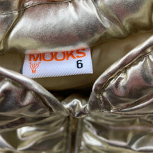 Load image into Gallery viewer, Girls Mooks, gold puffer vest / sleeveless jacket, EUC, size 6,  