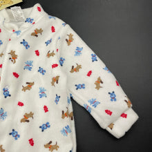 Load image into Gallery viewer, unisex Baby Biz, fleece coverall / romper, dogs, NEW, size 2,  