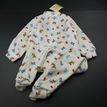 Load image into Gallery viewer, unisex Baby Biz, fleece coverall / romper, dogs, NEW, size 2,  