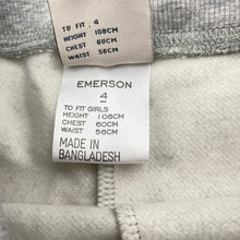 Load image into Gallery viewer, Girls Emerson, fleece lined track pants, elasticated, Inside leg: 41cm, EUC, size 4,  