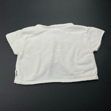 Load image into Gallery viewer, Girls Korango, white cotton cropped short sleeve cardigan, NEW, size 3,  