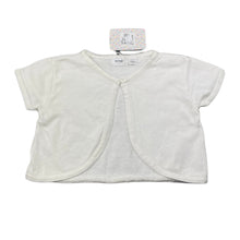 Load image into Gallery viewer, Girls Korango, white cotton cropped short sleeve cardigan, NEW, size 5,  