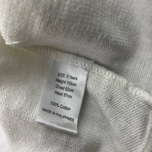 Load image into Gallery viewer, Girls Korango, white cotton cropped short sleeve cardigan, NEW, size 5,  