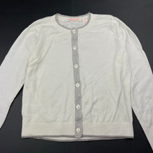 Load image into Gallery viewer, Girls Country Road, white &amp; silver lightweight knit cardigan, FUC, size 7,  