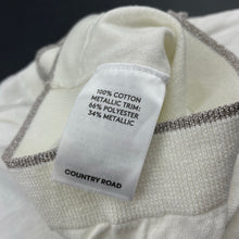 Load image into Gallery viewer, Girls Country Road, white &amp; silver lightweight knit cardigan, FUC, size 7,  