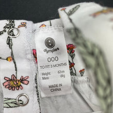 Load image into Gallery viewer, Girls Dymples, floral summer romper, FUC, size 000,  