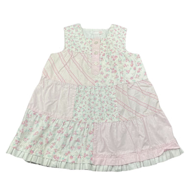 Girls H&M, vintage floral cotton dress, mild discolouration, FUC, size 1, L: 45cm