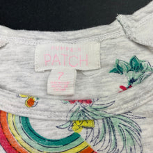 Load image into Gallery viewer, Girls Pumpkin Patch, stretchy batwing sweater / jumper, rainbows, GUC, size 7,  
