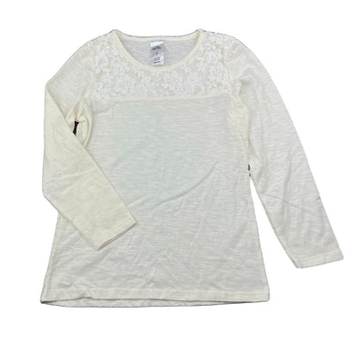 Girls Miss Understood, cream long sleeve top, lace detail, EUC, size 7,  
