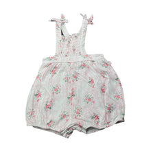 Load image into Gallery viewer, Girls Plum Precious, floral cotton summer romper, GUC, size 00,  
