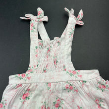 Load image into Gallery viewer, Girls Plum Precious, floral cotton summer romper, GUC, size 00,  