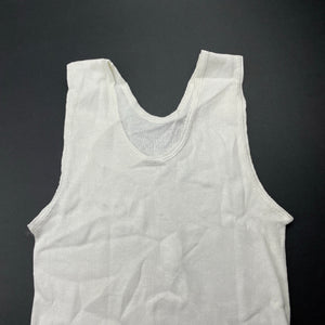 Boys Bonds, white cotton chesty singlet top, EUC, size 14,  