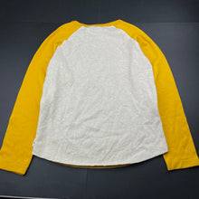 Load image into Gallery viewer, Boys Country Road, oatmeal &amp; mustard long sleeve top, EUC, size 10,  