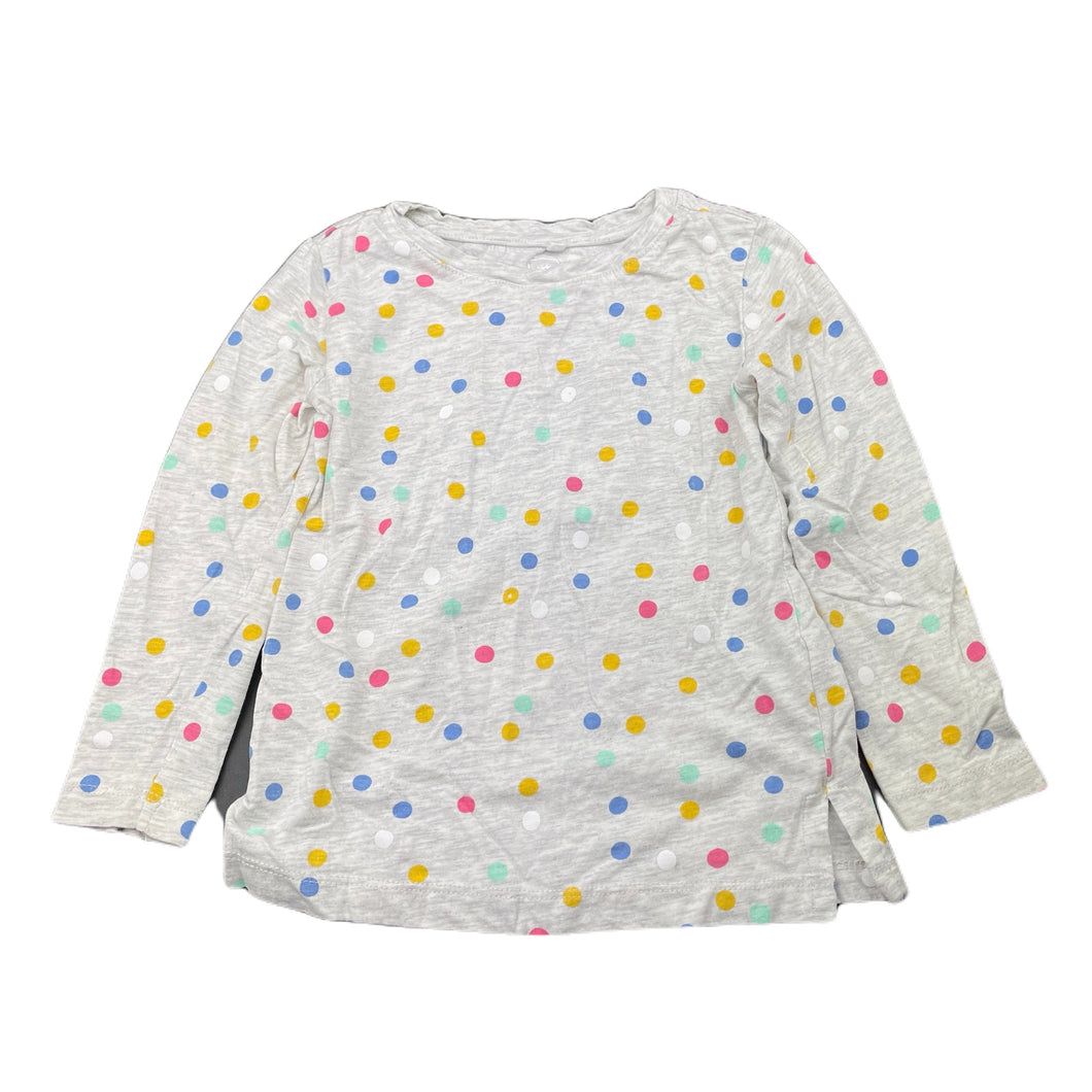 Girls Kids & Co, spotted long sleeve t-shirt / top, GUC, size 3,  