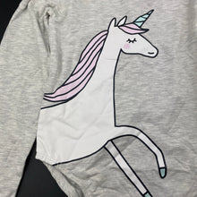 Load image into Gallery viewer, Girls Kids &amp; Co, grey marle bodysuit, unicorn, NEW, size 5,  