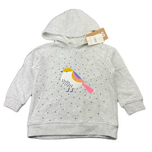 Load image into Gallery viewer, Girls Cotton On, grey fleece lined hoodie sweater, bird, NEW, size 4,  