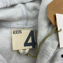 Load image into Gallery viewer, Girls Cotton On, grey fleece lined hoodie sweater, bird, NEW, size 4,  